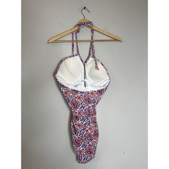 NWT Veronica Beard Hazina Paisley Ruched One-Piece Swimsuit Size: Small - Picture 7 of 8